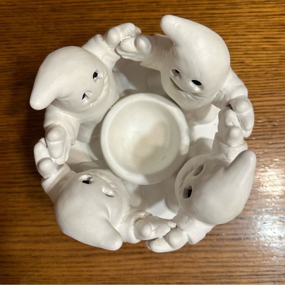 Vintage Circle of Ghosts Ceramic Candle Holder - Picture 3 of 9